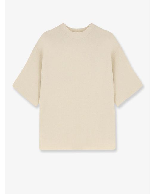 Hevò White Ripalta Linen And Viscose Blend T-Shirt for men