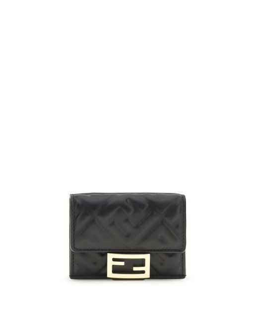 Fendi Gray Leather Wallet