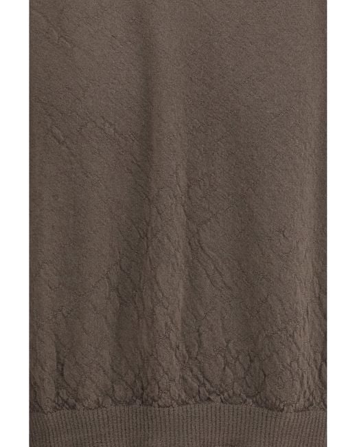 Rick Owens Brown Temple Extreme Sweater With V-Neck