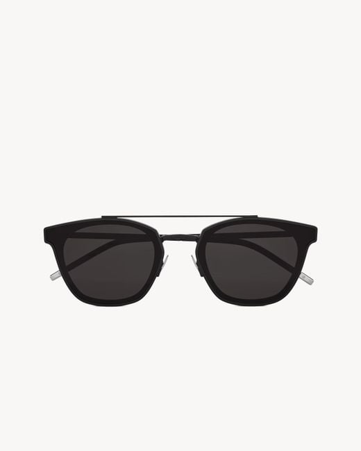 Saint Laurent Black "Classic Sl 28 Metal" Sunglasses for men