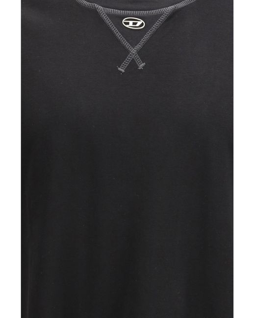 DIESEL Black T-Madjust-Tr T-Shirt for men