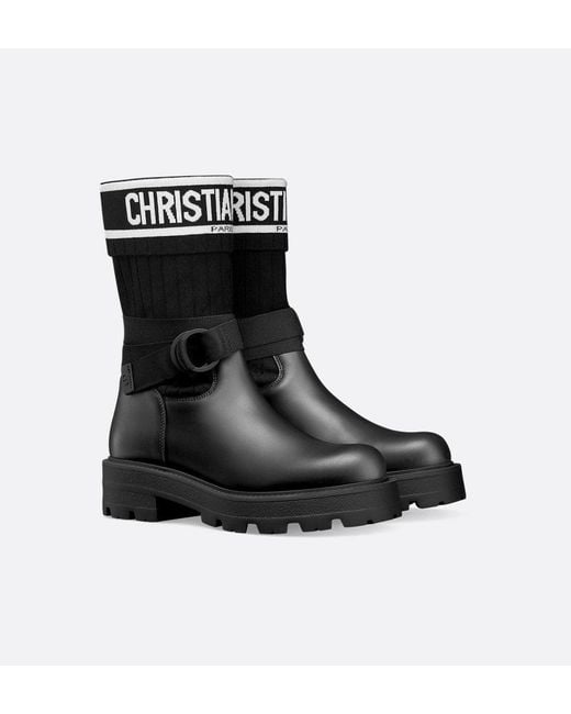 Dior Black "D-Major" Ankle Boots