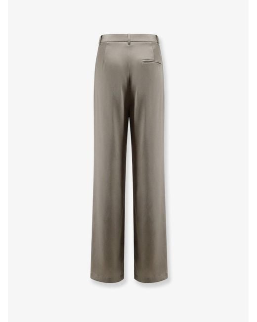 Alysi Gray Satin Trousers
