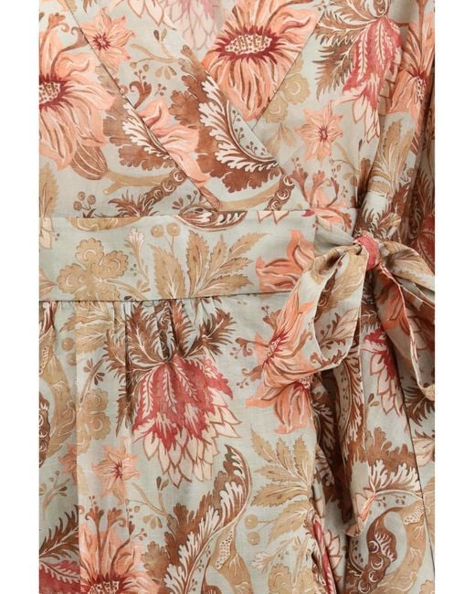 Zimmermann Pink Daylight Wrap Mini Dress