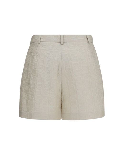 Moncler White Longue Saison Nylon Shorts Light