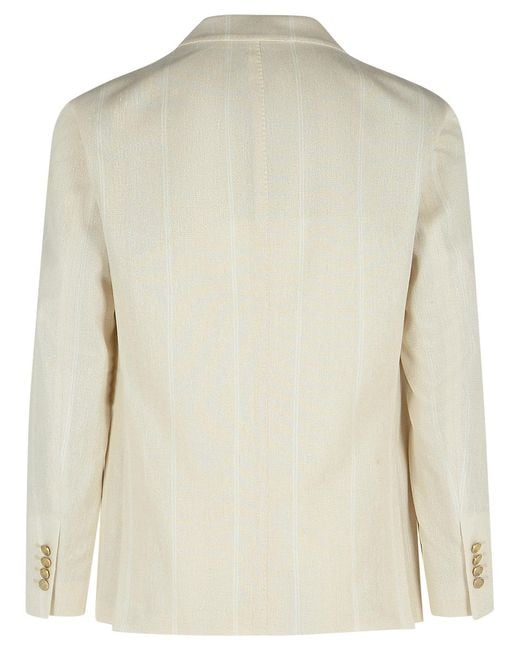 Eleventy Natural Cream Cotton Blend Blazer for men