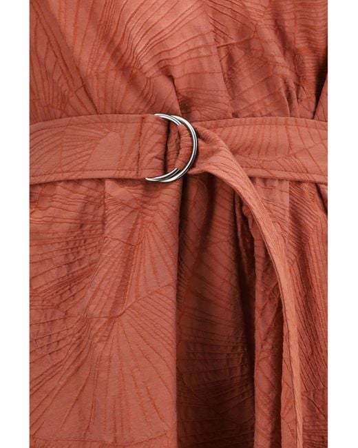 Brunello Cucinelli Multicolor Midi Dress With Floral Motif