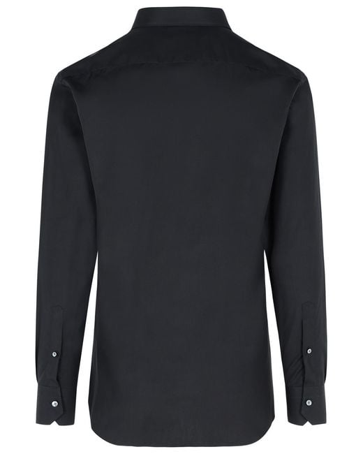 Zegna Blue 'Trofeo' Cotton Shirt for men