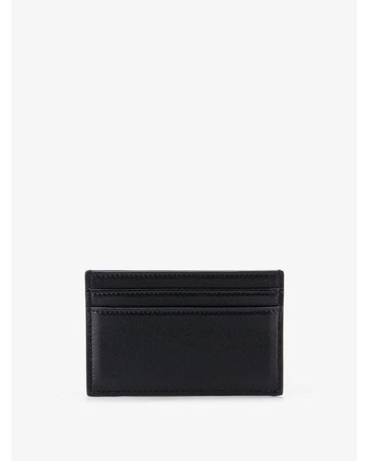 Céline Blue Leather Card Holder With Front Logo Print for men