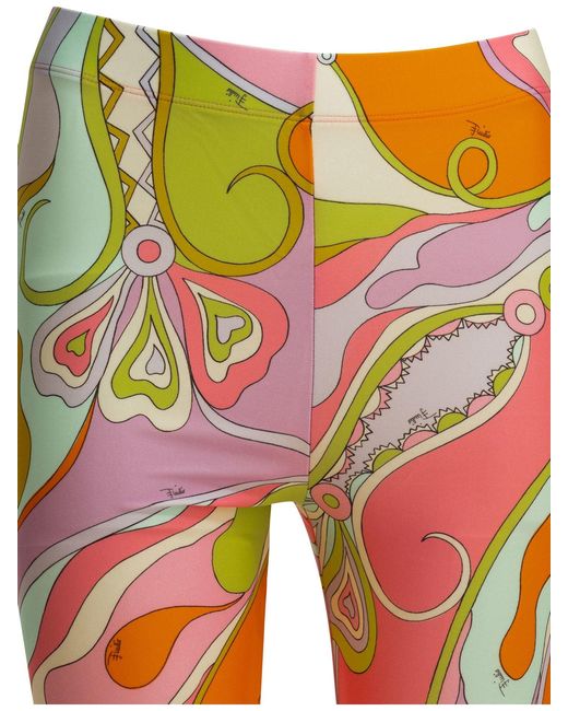 Emilio Pucci Red "Orchidee" Legging