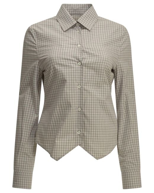 Maison Margiela Gray "Pointed Hem" Casual Shirt