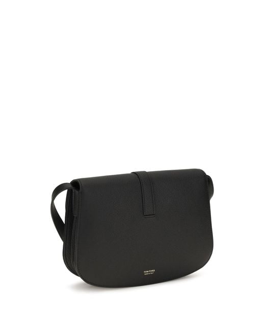 Tom Ford Black Small Leather Crossbody Bag