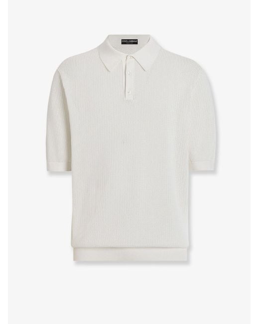 Dolce & Gabbana White Dolce & Gabbana Cotton Sweater for men