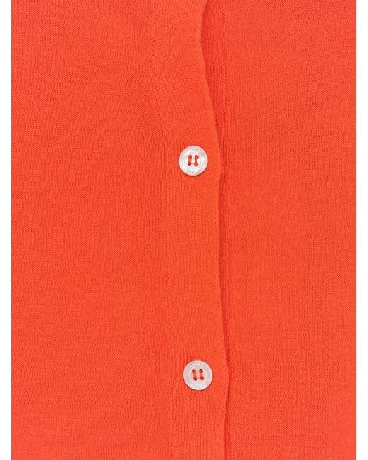 Aspesi Orange Cardigan Cotton