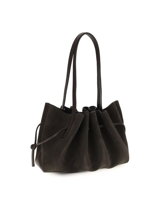 Yuzefi Black Scallop Shoulder Bag Ganache