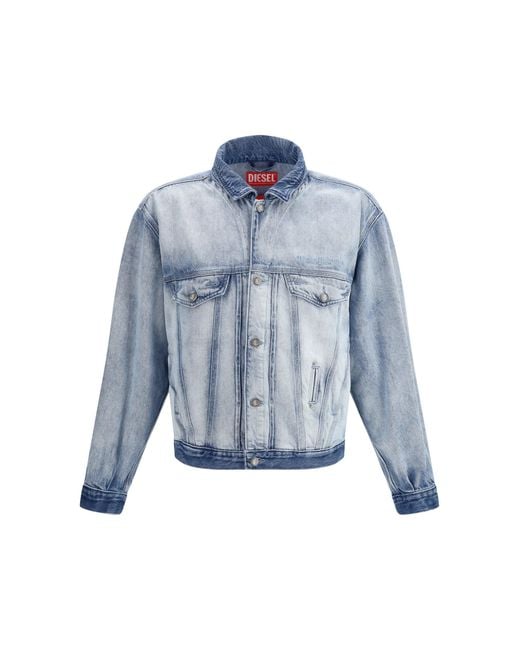 DIESEL Blue D-Denver-Fsi1 Denim Jacket for men