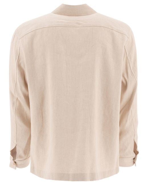 Vince Natural Linen Overshirt for men