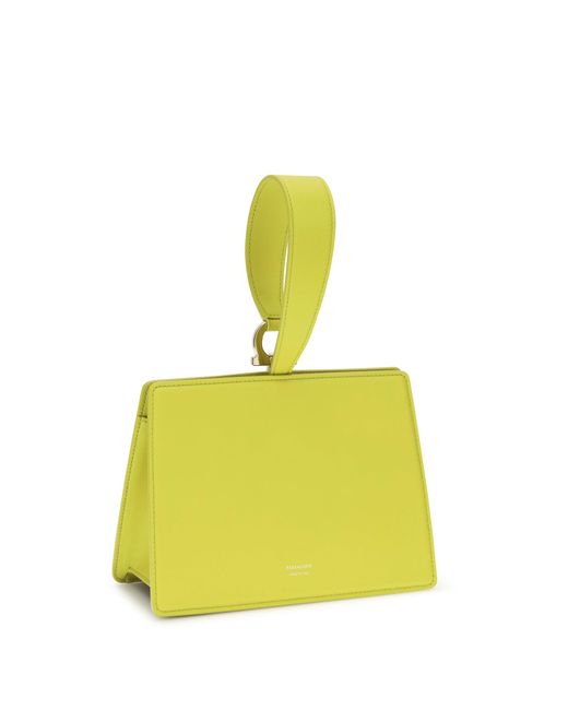 Ferragamo Yellow Leather Clutch