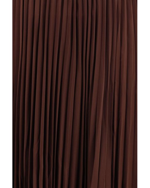 Self-Portrait Purple Satin Long Dress With Lace Inserts
