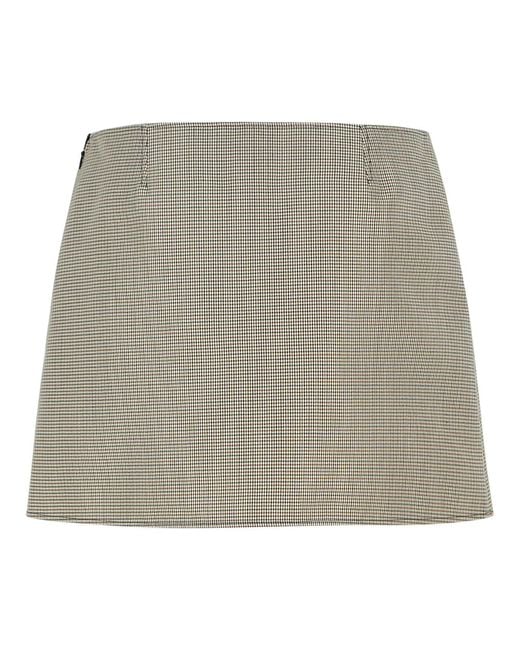 Courreges Gray Wool Blend Miniskirt