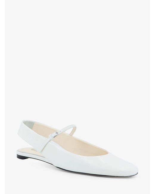Totême White Leather Ballet Flats