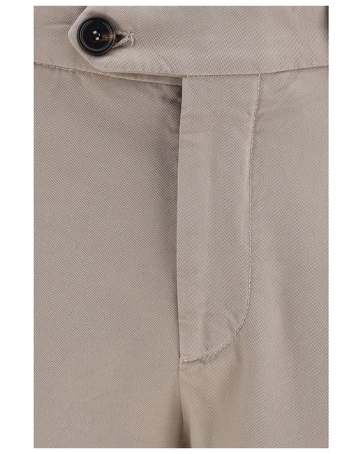 Brunello Cucinelli Natural Dyed Cotton Pants for men
