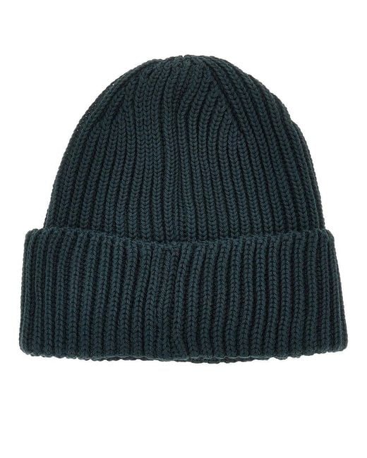 C P Company Green Wool Beanie Hat With Lenses for men