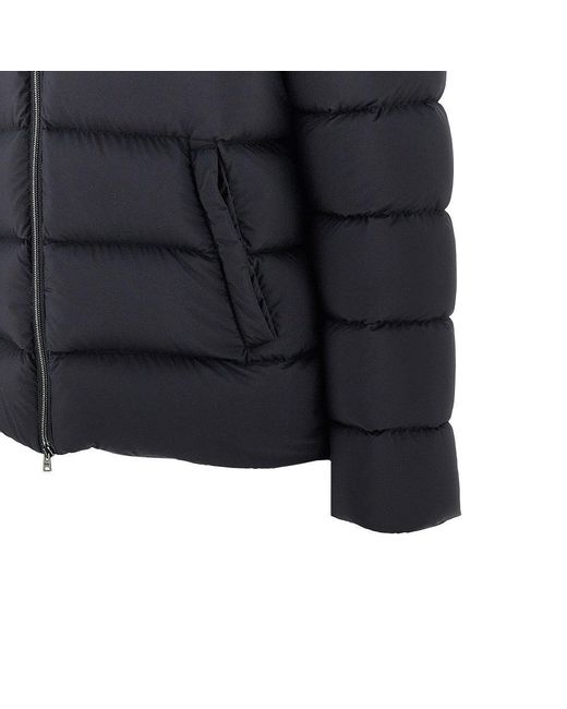 Herno Blue Nylon Microfiber Goose Down Jacket for men