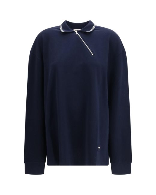 Miu Miu Blue Long-Sleeved Polo