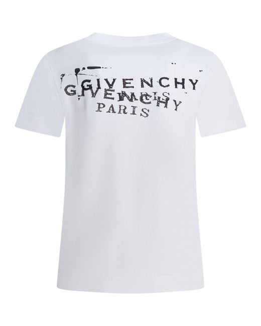 Givenchy White "Fitted" Crew-Neck T-Shirt