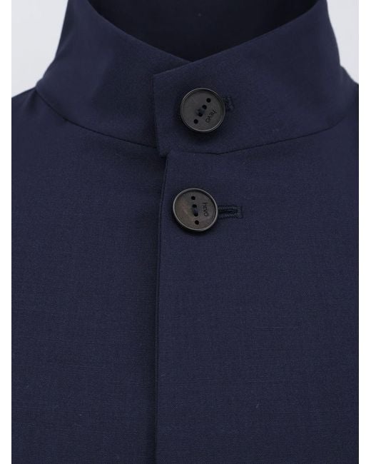 Hevò Blue Jacket Casalvecchio Wool-Blend for men