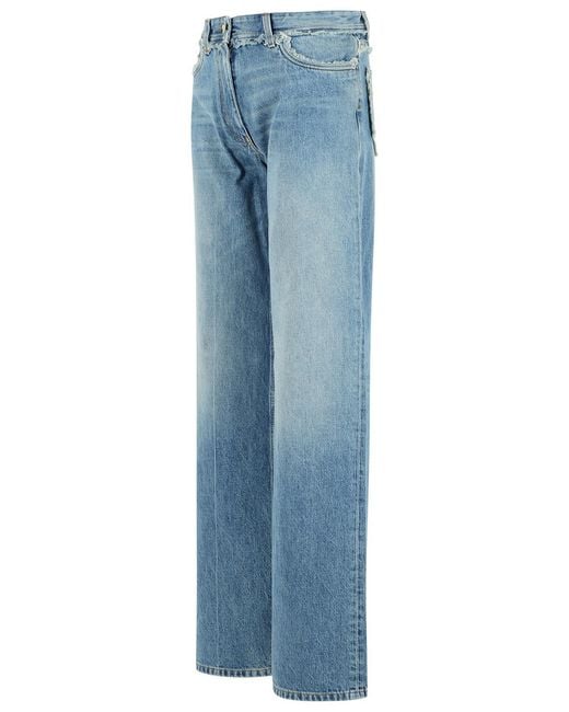 Versace Blue Cotton Jeans
