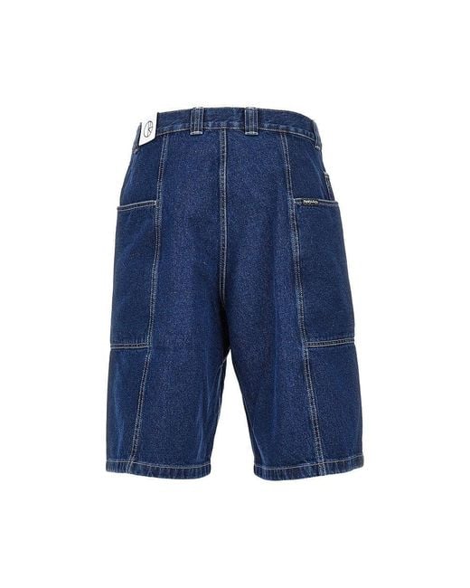 POLAR SKATE Blue 'Jiro' Denim Shorts for men