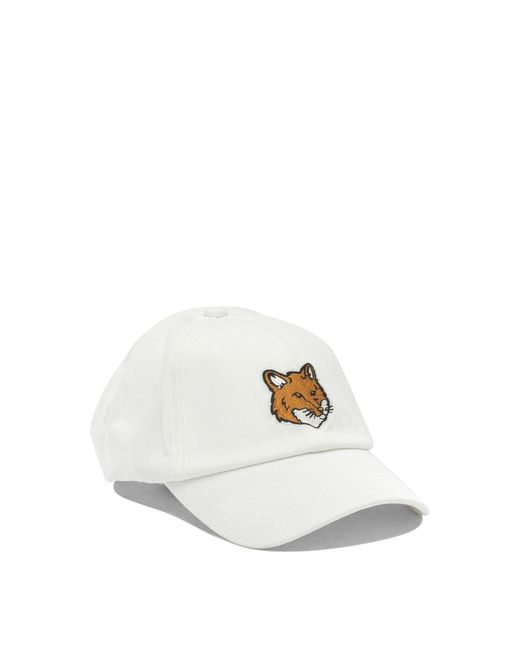 Maison Kitsuné White "Fox Head" Baseball Cap