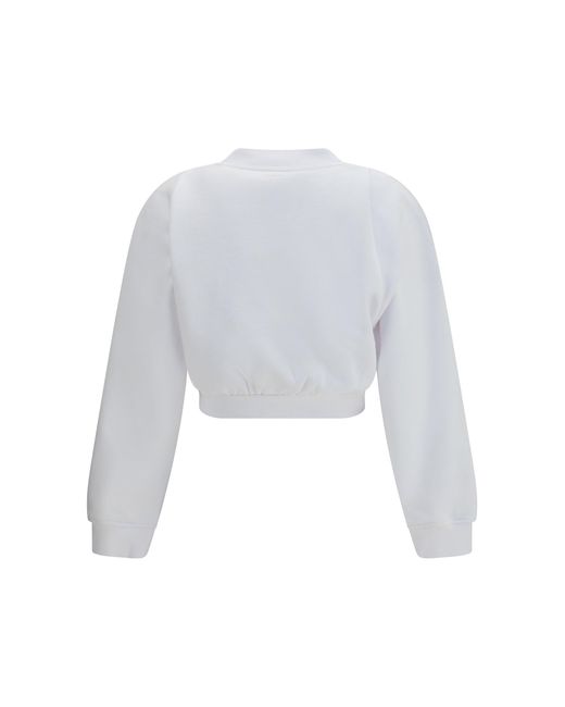Alaïa White Alaïa Crewneck Sweatshirt