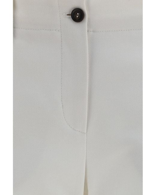 Brunello Cucinelli Gray Slim Flared Pants