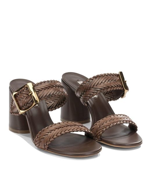 Casadei Brown Leather Sandals