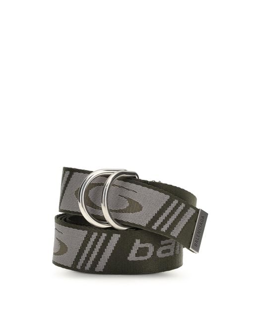 Balenciaga Gray D Ring Belt for men