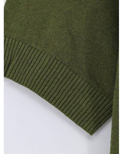 Closed Green Linen And Cotton Blend Sweater