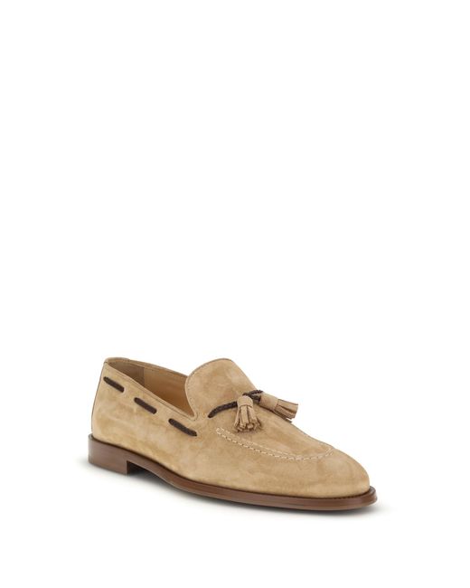 Brunello Cucinelli Natural Tassel Loafers for men