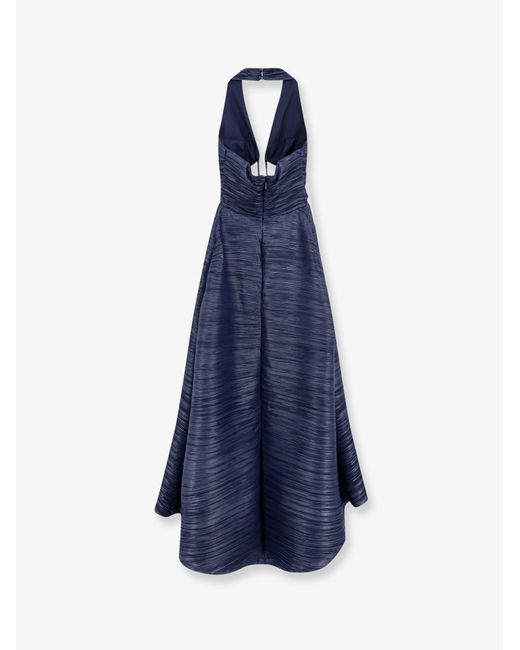 Cult Gaia Blue Pleated Fabric Jahzara Dress