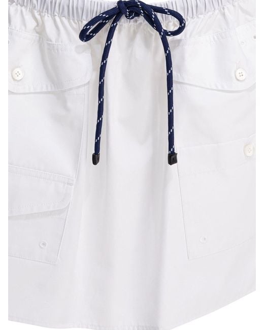 Miu Miu White Poplin Mini Skirt