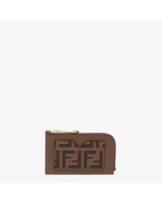 Men's Brown "Ff Diamonds" Cards Holder
