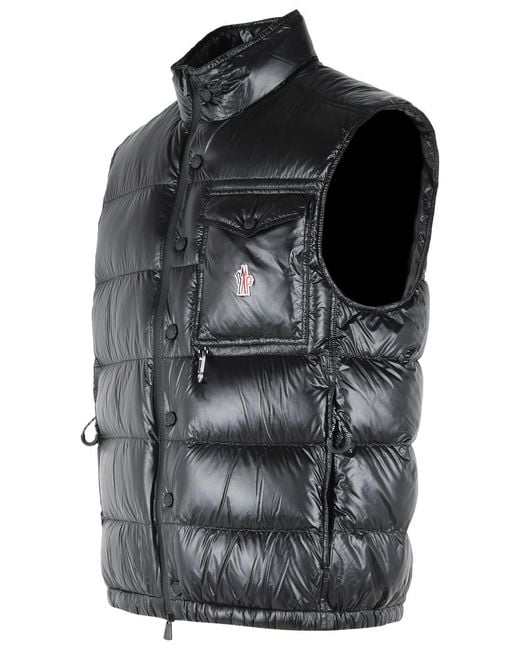 Moncler Black 'Uychi' Foldable Polyamide Padded Vest for men