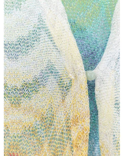 Missoni Green Long Cover Up Viscose And Metallic Fiber Dress