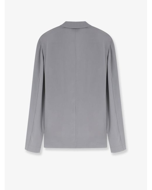 Alysi Gray Loose Silk Blazer