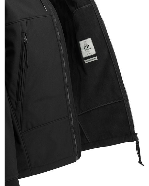 C P Company Black Shell-T Goggle Technical Jacket for men