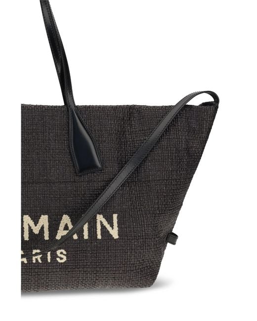 Balmain Black Track Shoulder Bag