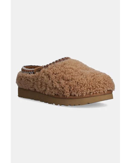 Ugg Brown "Tasman Maxi Curly" Slippers