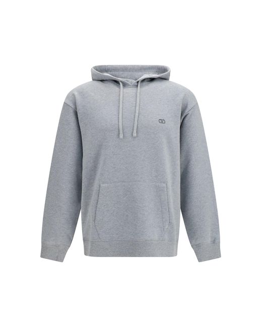 Valentino Gray Hoodie Vlogo Signature for men
